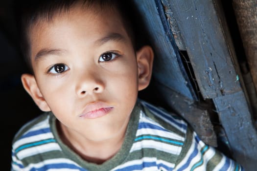 Asian boy portrait - child from the Philippines in natural light