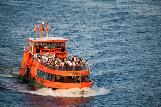 Water taxi on Elbe River