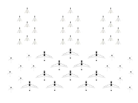 Air force army drawing for games., isolated objects on white background