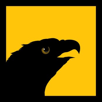 Eagle warning icon or symbol