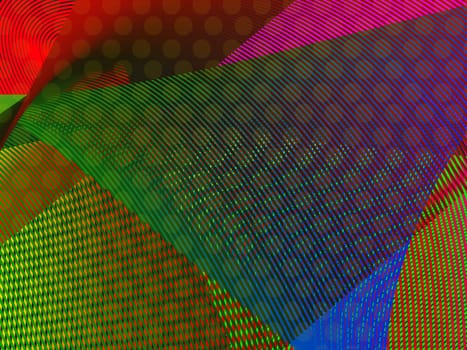 Abstract art illustration with colored lines