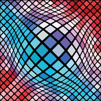 colorful illustration with  mosaic background  for your design
