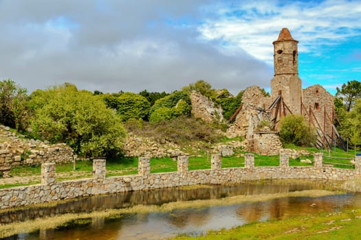 Ruins of an old abandoned town in La MUssara (Tarragona, Spain)