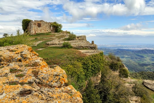 Ruins of an old abandoned town in La MUssara (Tarragona, Spain)