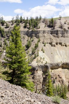 canyon in Yellowstone National Park in Wyoming