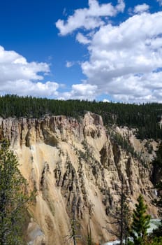 canyon in Yellowstone National Park in Wyoming