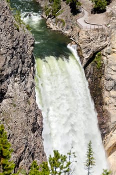 waterfall in Yellowstone Yellowstone National Park in Wyoming