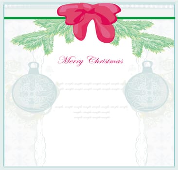 Christmas Framework style card with bauble