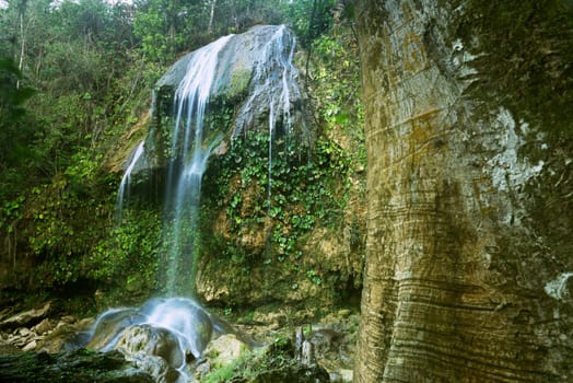 Views of the Soroa waterfall, Pinar del Rio, Cuba. Sequence