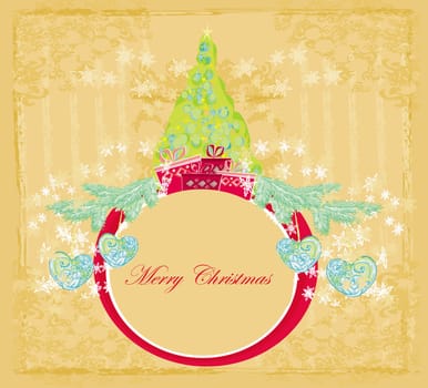 Abstract christmas tree card