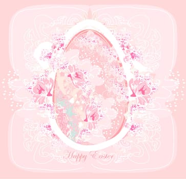 Easter Egg On Grunge Background