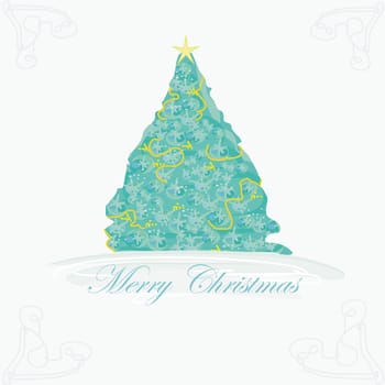 Abstract christmas tree card