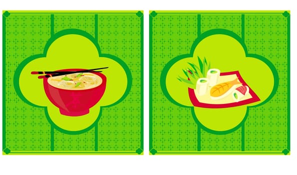 template of traditional Japanese food menu