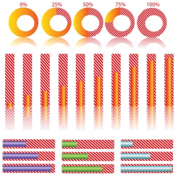 colorful illustration with   infographic elements for your design
