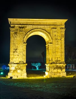 Triumphal arch of Bera in Tarragona, Catalonia, Spain.