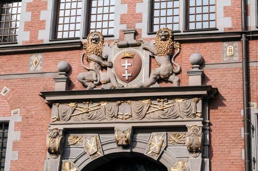 Detail of polish architecture in the city of Gdansk.