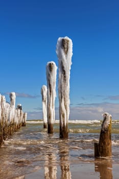 Groynes in winter