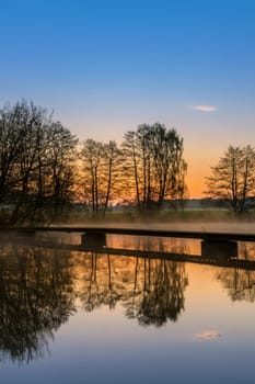 by the lake