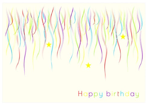 best wishes and congratulations card with colored ribbons