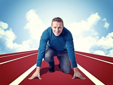 smiling man ready to start