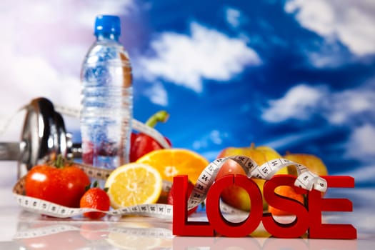 Healthy lifestyle concept, vitamins