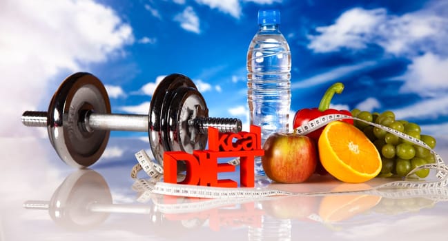 Healthy lifestyle concept, vitamins