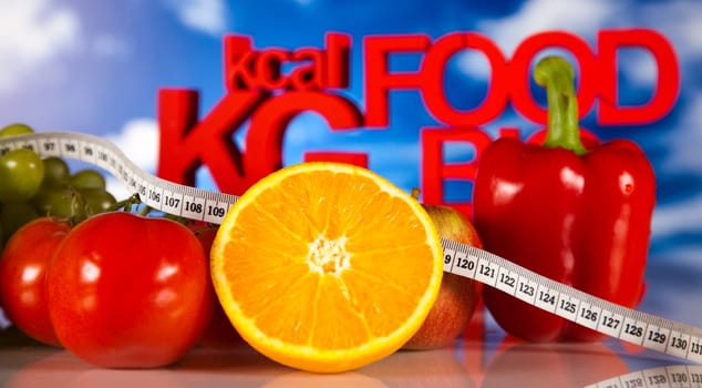 Healthy lifestyle concept, vitamins