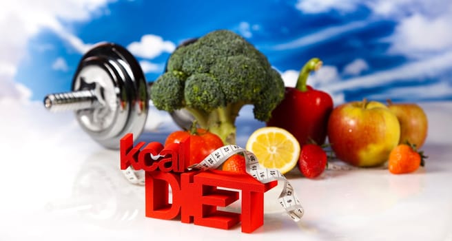 Healthy lifestyle concept, vitamins