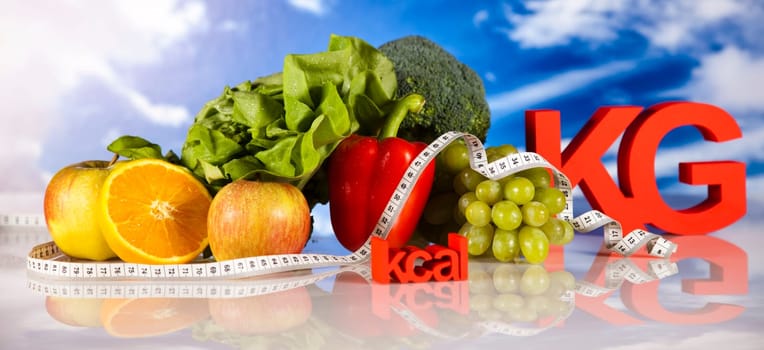Healthy lifestyle concept, Diet and fitness