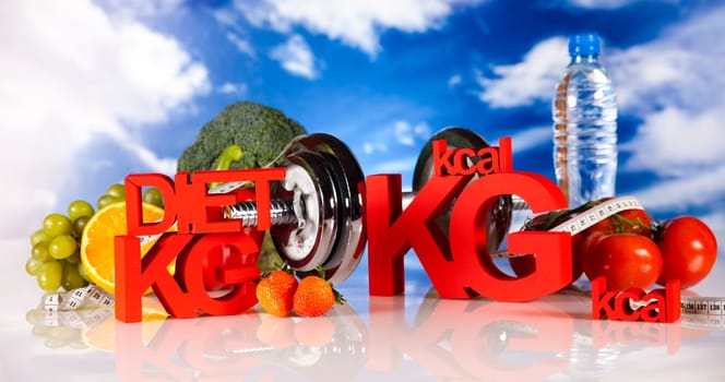 Healthy lifestyle concept, Diet and fitness