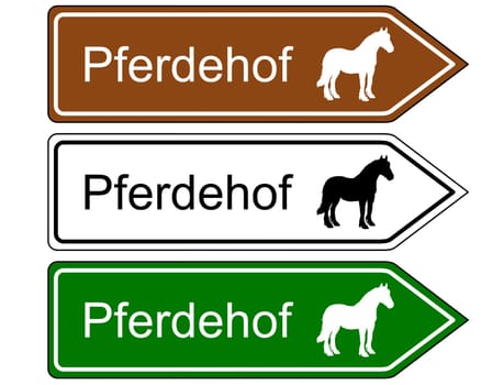 Horse Farm Signpost