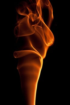 wallpaper with smoke isolated on black background