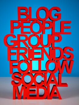 Internet concept with social media