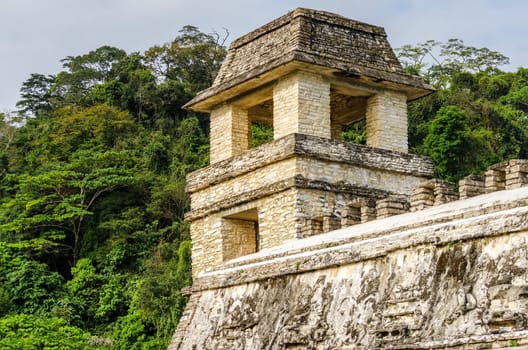 Tower in the palace at the Mayan ruins of Palenque