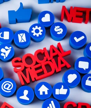 Internet concept with social media