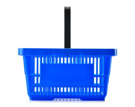 Empty shopping basket isolated on white background