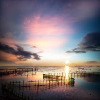 Tainan night view of the sea floor, Taiwan