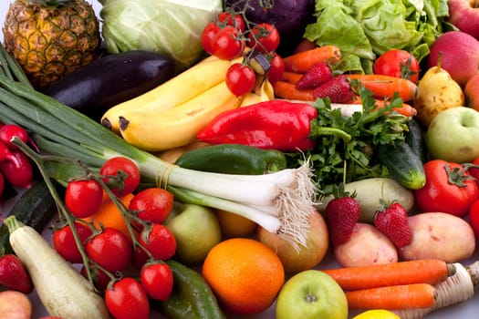 Collection of fruits and vegetables.