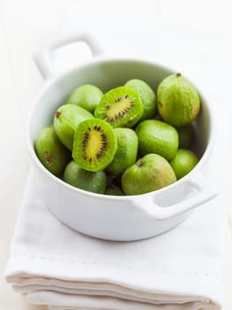 Small kiwis in the bowl