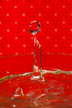 Beautiful close up view of a drop of water.
