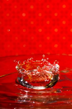 Beautiful close up view of a drop of water.