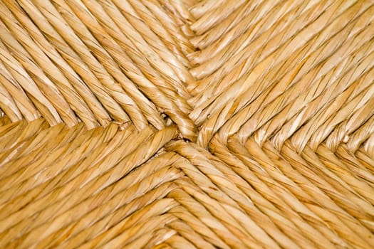 Texture of a traditional handcrafted technic of chair construction made with rattan palm plant by the Portuguese.
