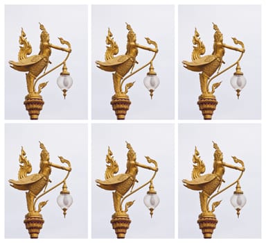 Kinnaree, Mythical female bird with a human head.