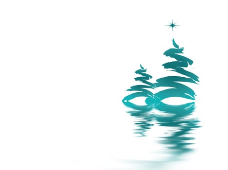 Christmas tree traditional without isolated without background