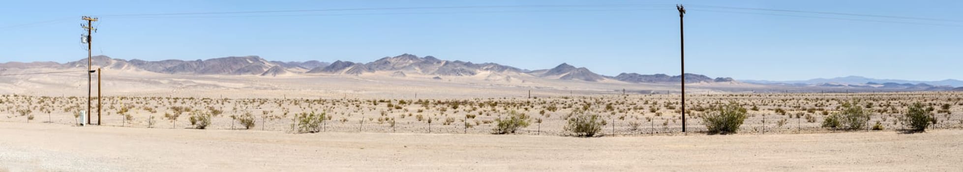 overview of the Mojave Desert in Nevada in the United States of America