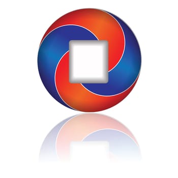 colorful illustration with red and blue icon  for your design