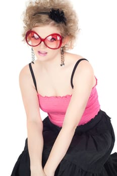 Portrait of young beautiful sexy tender blonde