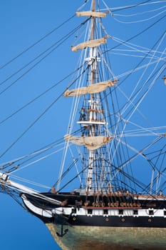 Model of the historic ship  "USS Constitution"""