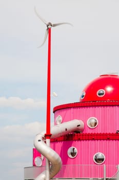 The Klokhuis television program built a Klokhuis, a house designed by children in Almere, the Netherlands