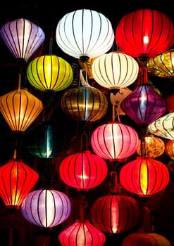 Silk lanterns in Hoi An, Vietnam